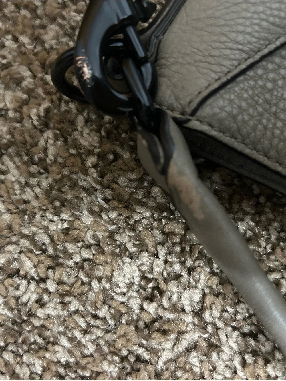 Rebecca Minkoff Gray Pebbled Leather Hobo Bag